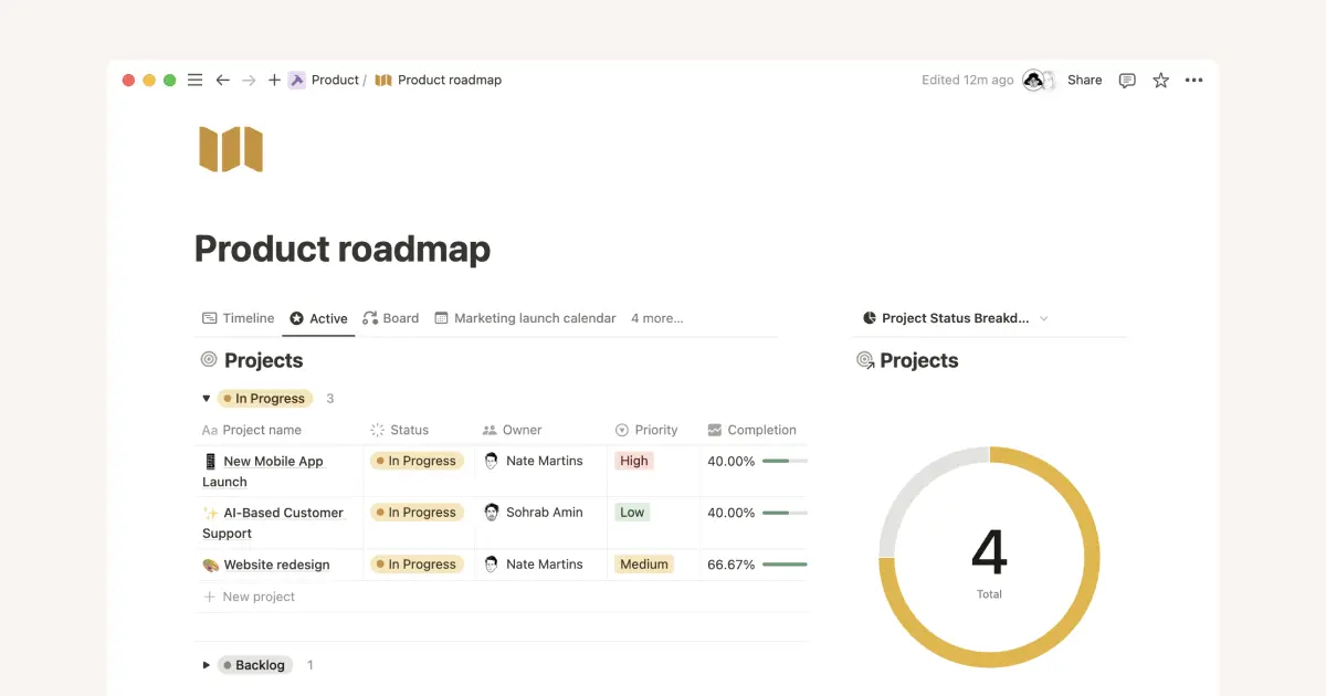 Your centralized product development hub in Notion