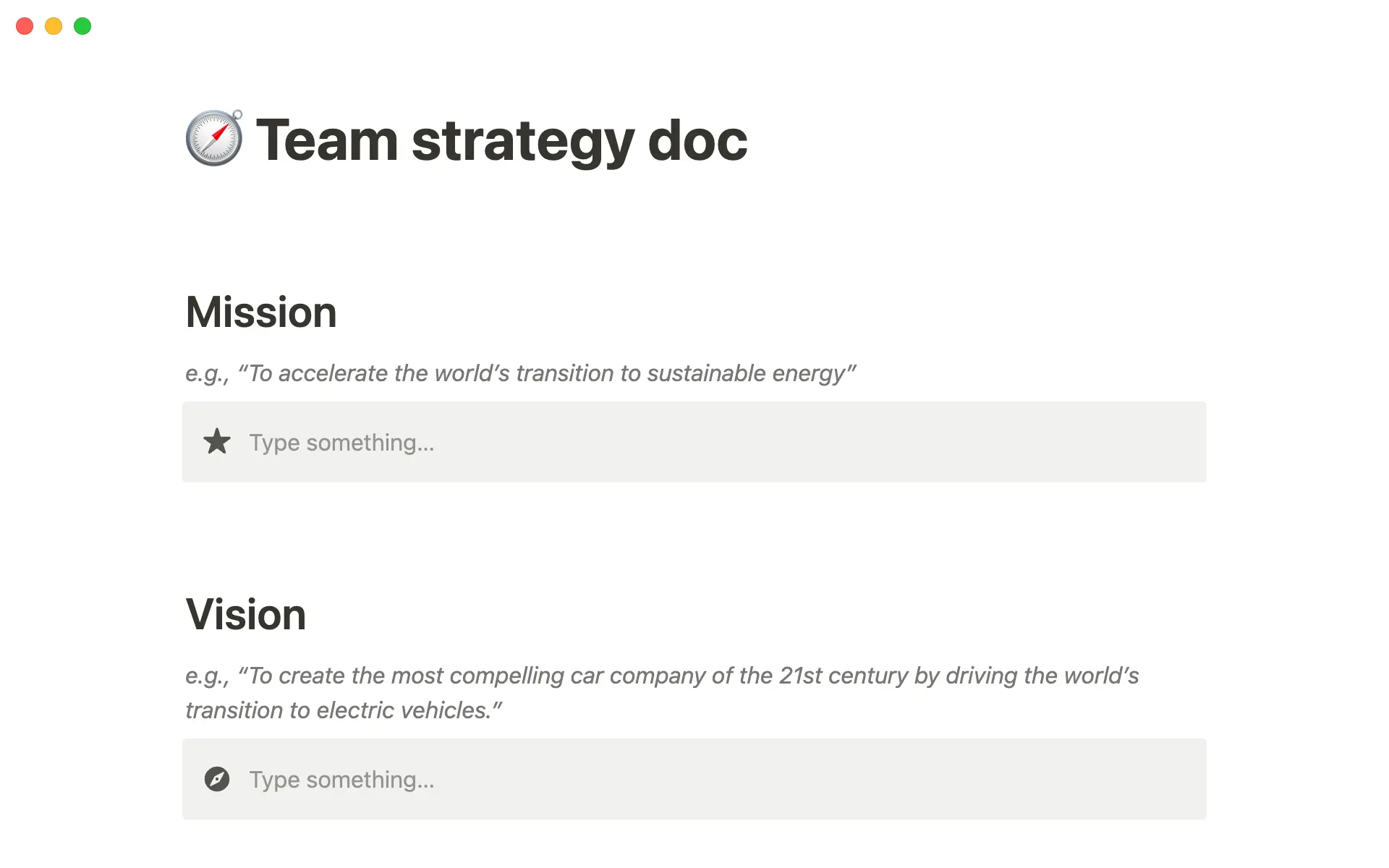 Help shape your work with a clearly articulated team mission and vision.