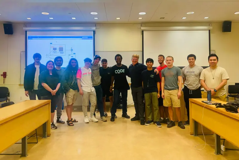 Just a small group from the App Development Club. That’s me in the middle!