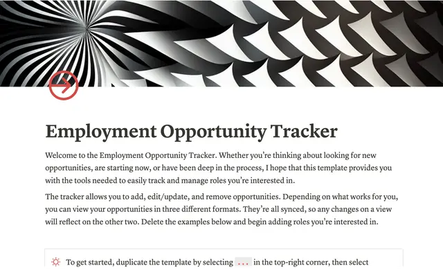 Employment Opportunity Tracker