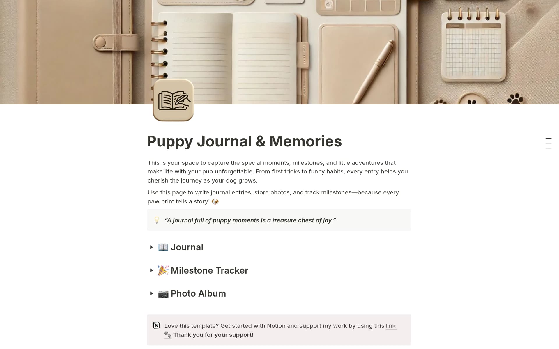 Screenshot of Pets are people too collection by Notion